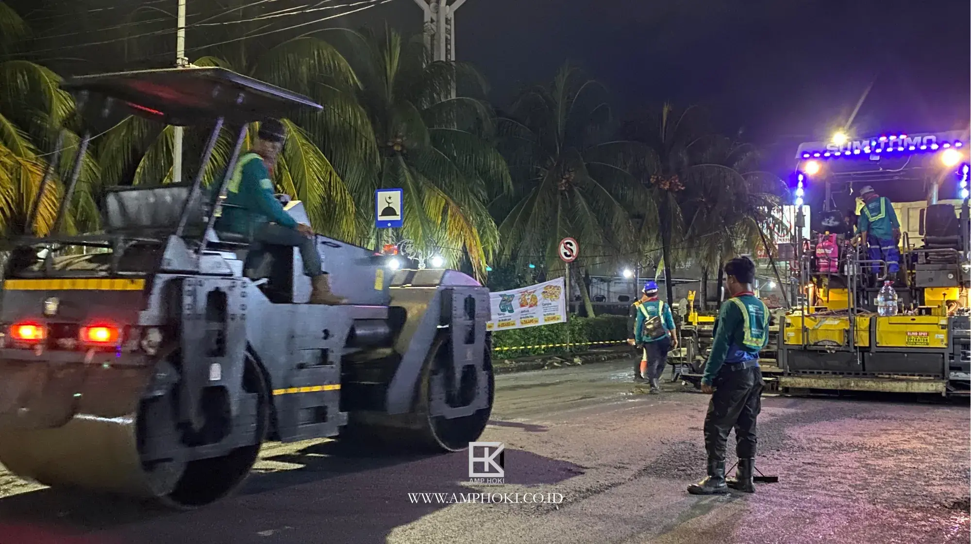 Pemadatan Aspal Tandem Roller Cirebon
